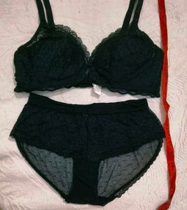 Very Beautiful Net Fancy Bra With Brief