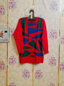 🇳🇿💫🎀Cozy Geometric Print Woolen Sweater