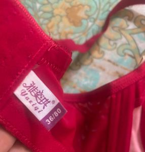 New with tags Red Embellished Bra