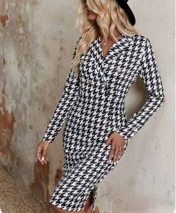 Houndstooth Blazer Dress