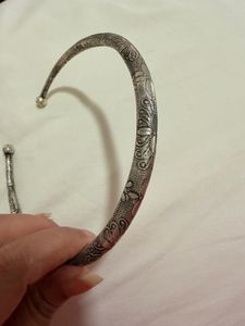 Vintage Oxidized Silver Choker Necklace