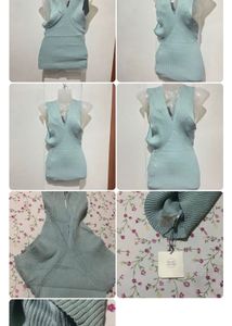 Ribbed Red Mock Neck Top