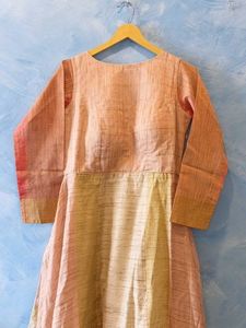 Peach Anarkali with Dupatta