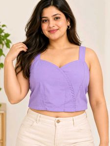 Stylish Lavender Crop Top 36"-38"