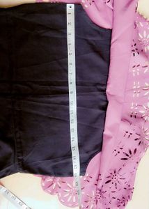 Stylish Black &amp; Mauve Cape Style Long Dress