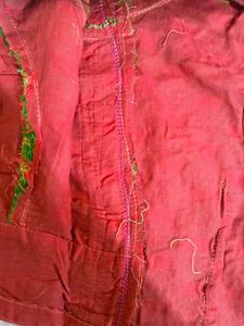 Peach Saree &amp; Blouse Set