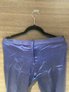 Purple Satin Slim Fit Pants