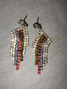 Sparkling Multi-Color Dangle Earrings