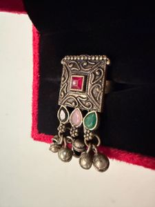 Elegant Ethnic Dangle Ring