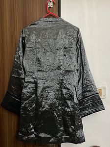 Shimmering Grey Kurta &amp; Palazzo Pants