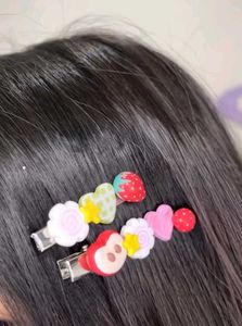 Cute Strawberry &amp; Heart Hair Clips