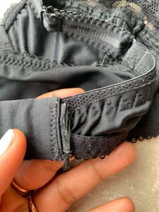 M&amp;S Lace Trim Black Bra