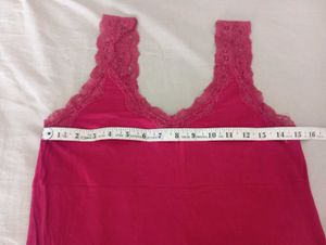 Pink Lace Trim Cami Top