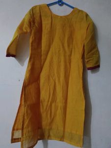 Embroidered Yellow Kurta