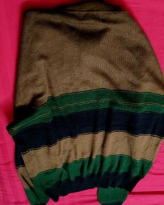 Ambassador Men Brown Striped Knit Sweater