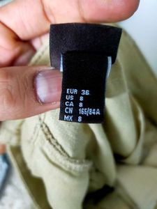 Khaki linen Cargo Shorts h&amp;m