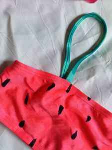 Cute Watermelon Print Bikini Top children