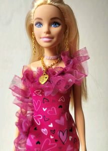 Barbie Doll with Pink Heart Dress
