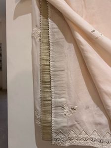 Baby Pink Lakhnavi kurta sharara set with dupatta