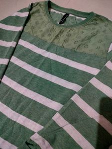 Chic Striped Long Sleeve Top