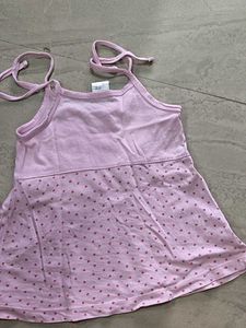 Cute Pink Heart Print Baby Dress