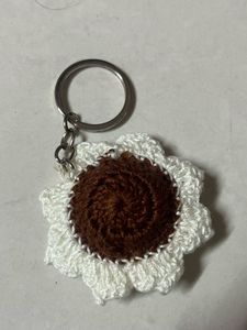 Handmade Crochet Flower Keychain