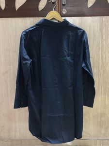 Women's Oversized Shirt Combo – Navy Blue &amp; Fuchsi