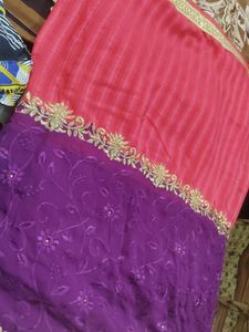 Elegant Embroidered Saree