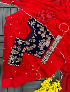 PARTY WEAR LEHENGA WITH STICH BLOUSE