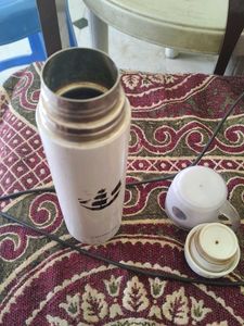 White Thermos with Ship Design