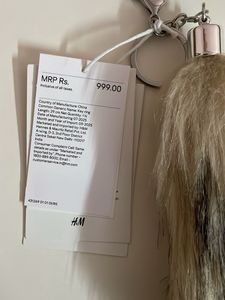 H&amp;M Faux Fur Keychain Charm