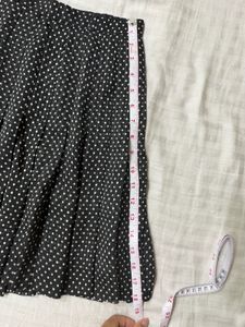 Chic Polka Dot Pleated Skirt