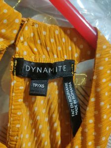 Mustard Yellow Polka Dot Halter Top