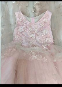 Girls Baby Pink Party wear Floral dress 🌸
