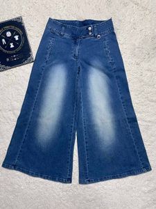 Wide Leg Denim jort