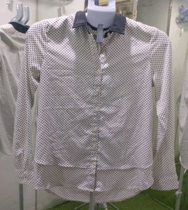 Chic Polka Dot Button-Up Shirt