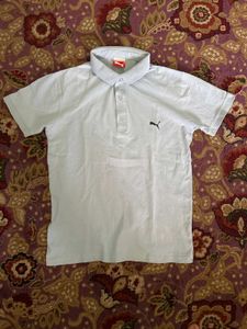 Puma Men's Light Blue Polo Shirt