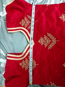 Elegant Red Embroidered Kurta Set