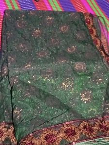 Elegant Green Embellished Saree