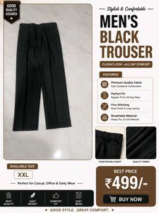 Men's Black Trousers