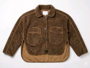 Brown Classic soft sherpa jacket