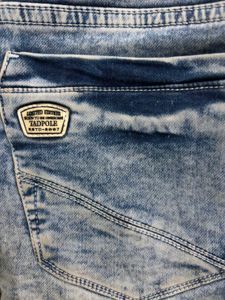 Stylish Blue Acid Wash Jeans