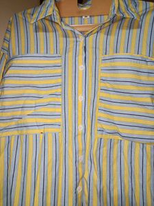 Chic Striped Button-Up Shirt