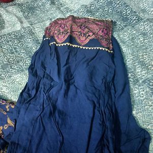 Beautiful Navy blue Anarkali set