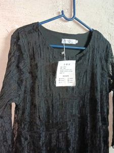 NEW Ladies  Lace Dress Mini Layered Black