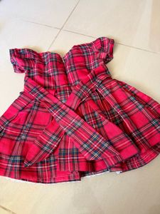 Adorable Red Plaid Baby Dress