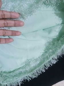 Cozy Fuzzy Mint Green Long Sleeve Top