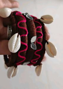 Boho Chic Shell &amp; Mirror Bangles