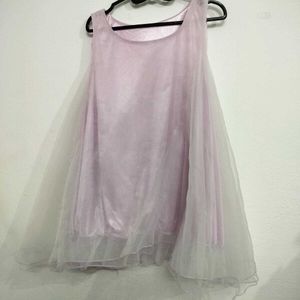 Lilac Tulle Overlay Gown