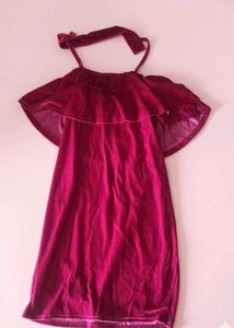 Velvet Off-Shoulder Dress